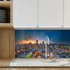 Myphotostation 122 x 61 cm Modern City Lights at Dusk Glass Backsplash view 4