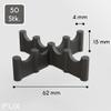 FUX Patio Slab Spacer Crosses, 50 Pack – 4 mm, 15 mm High view 3
