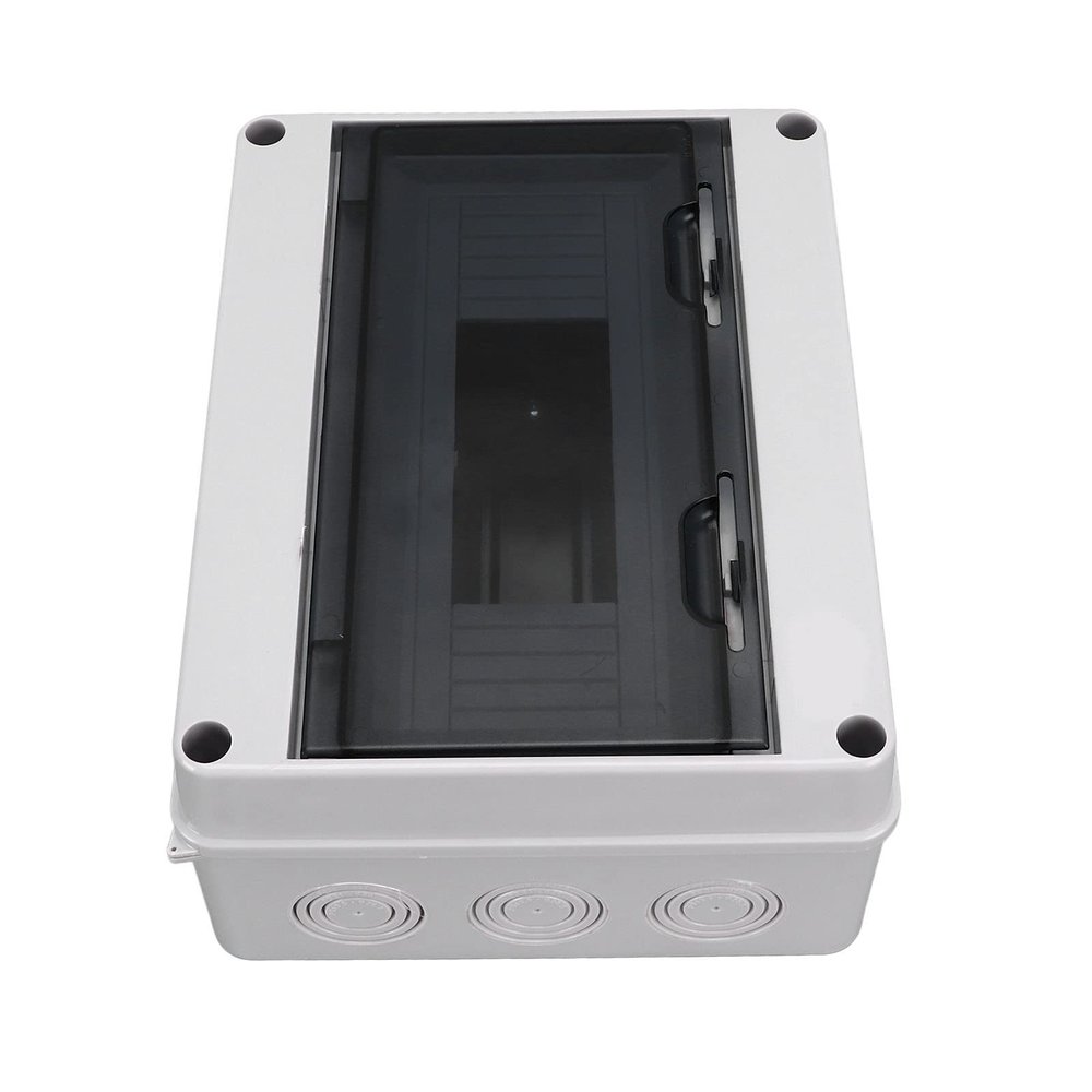 IP65 Waterproof 12-Way Electrical Distribution Box with Transparent Cover
