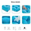 DRXRD 3-Piece Wicker Chair Cushion Set, Peacock Blue view 2