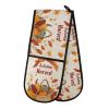 Quteprint Fall Harvest Maple Double Oven Mitt, Heat-Resistant, 17.8 x 88.9 cm view 1
