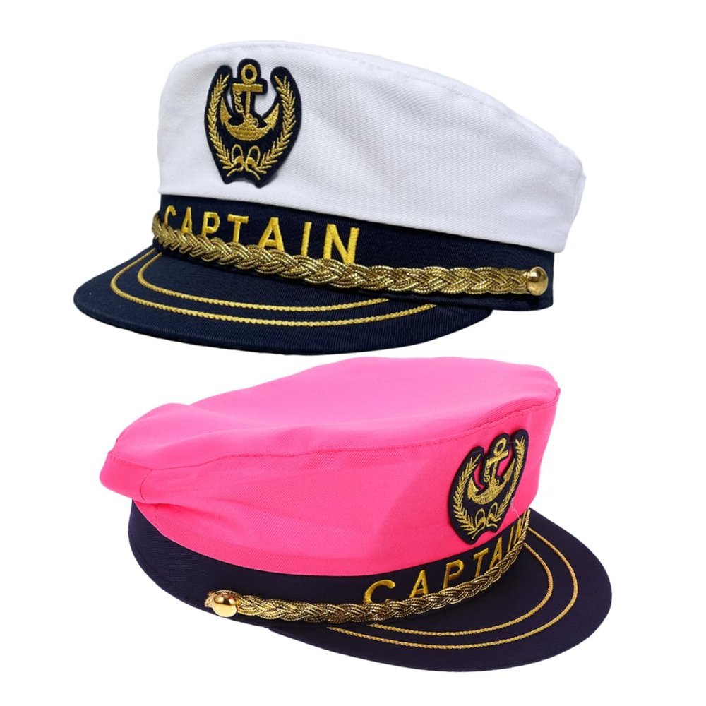 Healeved 2-Piece Captain Hats for Boat Parties and Cosplay