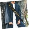 Mobestech 12 Black Satin Graduation Sashes with Shoulder Straps view 3