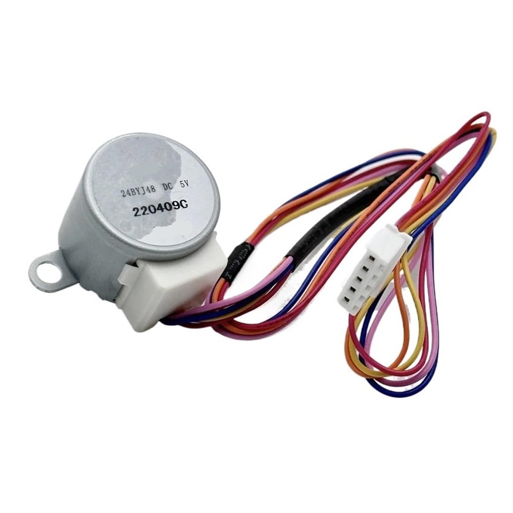 HUJWLBWF DC 5V 24BYJ48 Geared Stepper Motor, Electronic Starter, 4-Phase, 5-Wire, 64:1 Reduction Ratio
