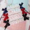 Lolita Lace Headband with Bow Hair Clip, Deep Blue view 4
