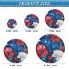 July 4 Red and Blue Floral Stretch Food Covers, 5-Piece Set view 3