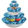 Blue Water Wave Stretch Covers, Reusable, 5 Sizes, 5-Pack view 2
