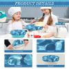 Blue Water Wave Stretch Covers, Reusable, 5 Sizes, 5-Pack view 4