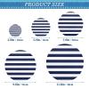 Blue and White Striped Reusable Elastic Bowl Covers, 5-Pack view 3