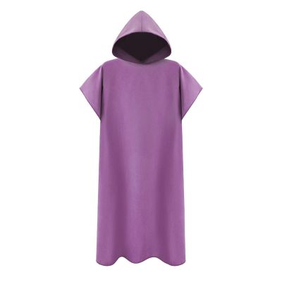 YYDPYZBD Changing Robe with Hood, Towel Poncho for Beach, Pool and Surfing, Quick-Dry Microfiber, Purple, 88 x 110 cm