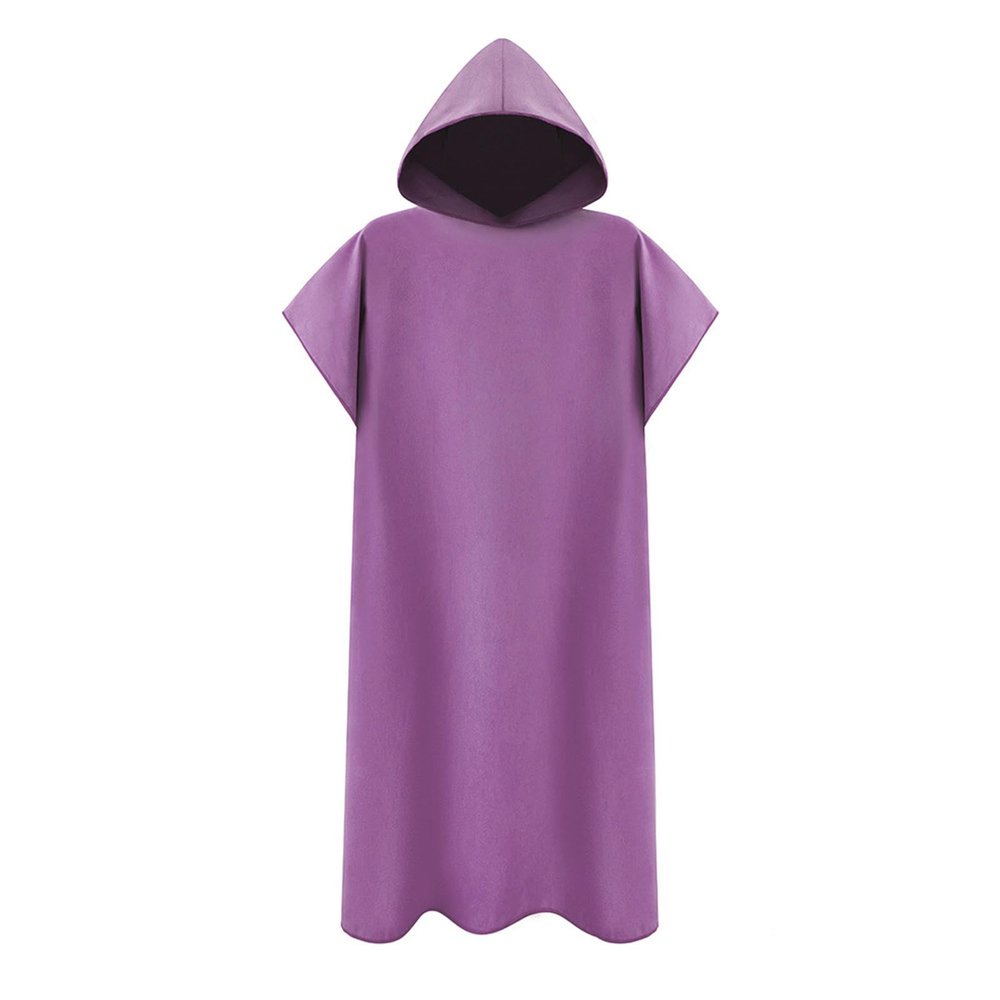 YYDPYZBD Changing Robe with Hood, Towel Poncho for Beach, Pool and Surfing, Quick-Dry Microfiber, Purple, 88 x 110 cm