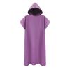 YYDPYZBD Changing Robe with Hood, Towel Poncho for Beach, Pool and Surfing, Quick-Dry Microfiber, Purple, 88 x 110 cm view 1