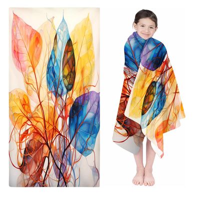 SMchwbc Colorful Flowers Microfiber Beach Towel