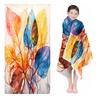 SMchwbc Colorful Flowers Microfiber Beach Towel view 1