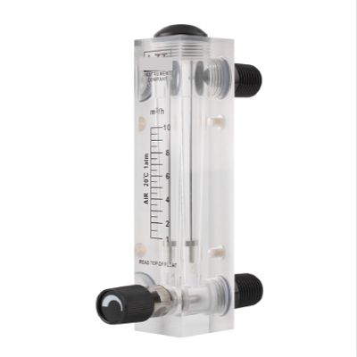 IndusTradCorp LZM-15ZT Float Flow Meter, Adjustable Acrylic Rotameter, Panel-Mount Water Flow Meter (16–160 L/h)