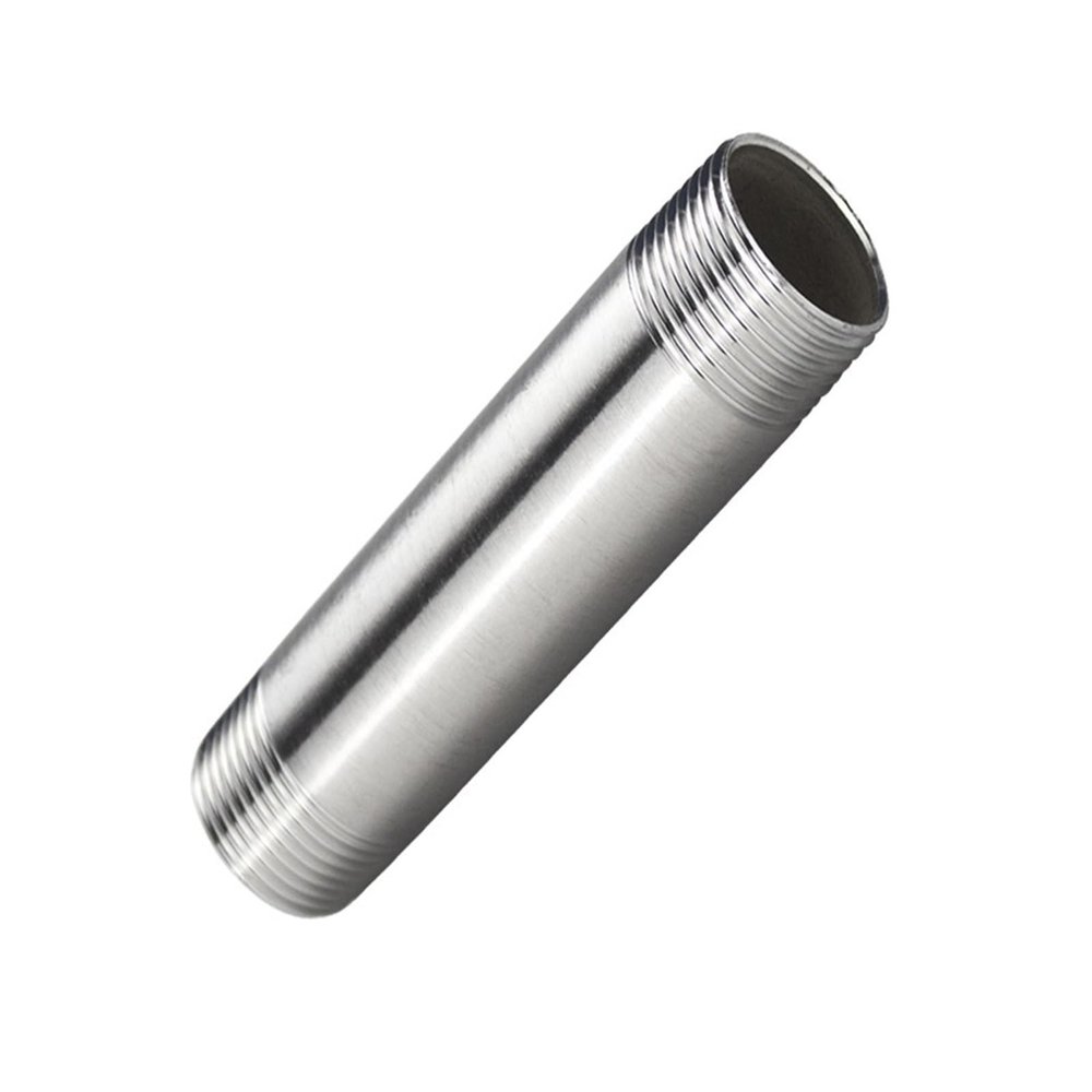 HCVYQMMJ 201 Stainless Steel Extended Double-Ended Male-Threaded Pipe, Water Pipe Fitting, 4/6-Minute, 1-Inch Extension Pipe, 150 mm (G1/4)