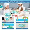 Blue-and-White Striped Coconut Palm Elastic Bowl Covers, 5-Pack view 4