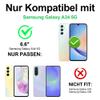 Case for Samsung Galaxy A34 5G, 14-Foot Drop Protection, Screen Protector, 360° Metal Ring Stand, Black view 2