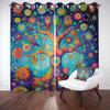 Kioldoq Colorful Tree Owl Blackout Curtains, 175 x 140 cm, 2-Piece Set view 2