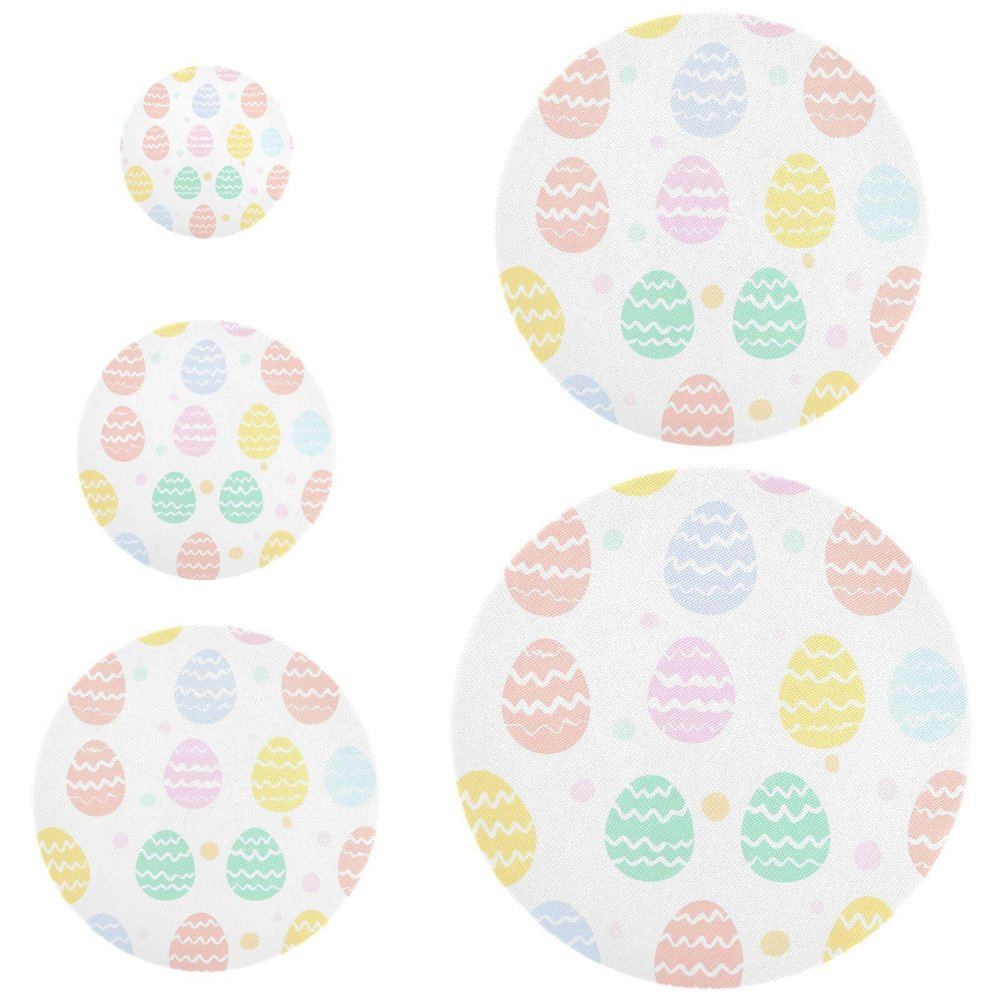 Easter Egg Pastel Silhouette Bowl Covers, 5-Piece Set