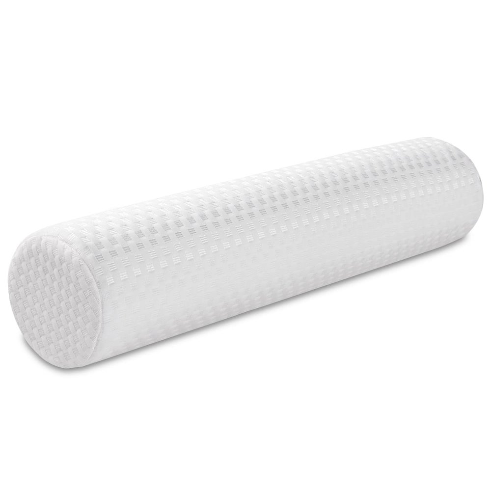 NGOZI Bolster Pillow, Cylindrical Neck Roll with Removable Cover, 17.7 x 5.1 x 5.1 in, White