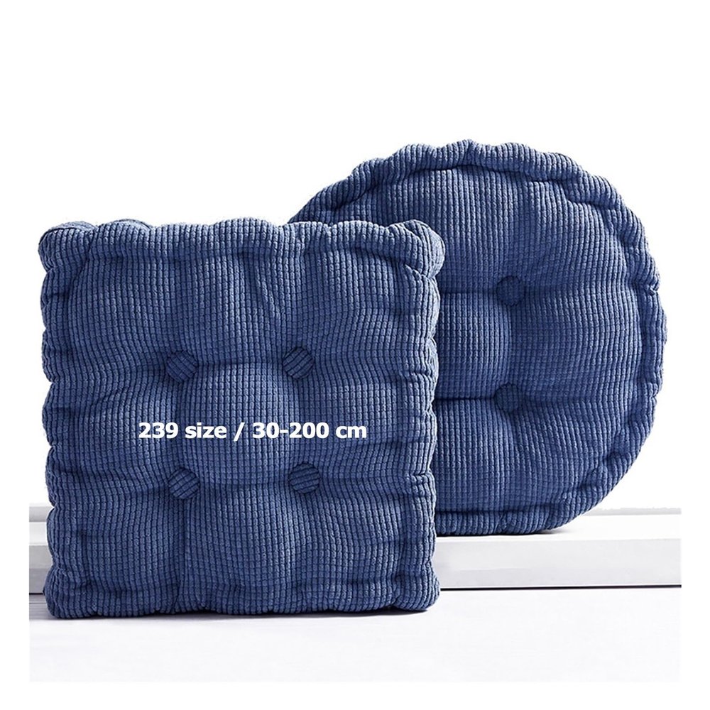 ILiemao 50 x 50 cm Tufted Bench Cushion, Blue
