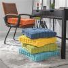 ILiemao 50 x 50 cm Tufted Bench Cushion, Blue view 4