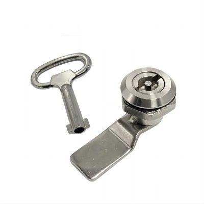 KLNCXC Cabinet and Furniture Cam Lock, 1 Set, Stainless Steel, 18 mm, with Keys