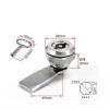 KLNCXC Cabinet and Furniture Cam Lock, 1 Set, Stainless Steel, 18 mm, with Keys view 4
