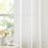 Natural Linen-Blend Sheer Curtains, 132.1 x 137.2 cm, Bedroom, 1 Pair view 1