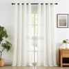 Natural Linen-Blend Sheer Curtains, 132.1 x 137.2 cm, Bedroom, 1 Pair view 2