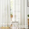 Natural Linen-Blend Sheer Curtains, 132.1 x 137.2 cm, Bedroom, 1 Pair view 3
