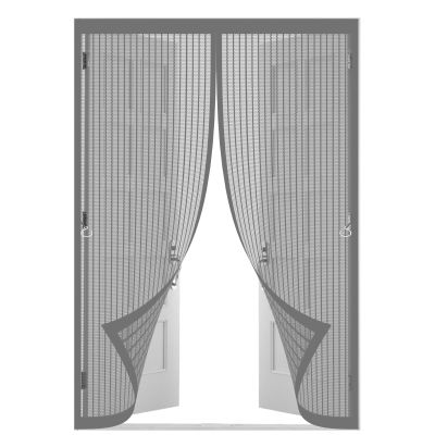 Magnetic Insect Screen Door Curtain, 82 x 204 cm, No Drilling, Gray