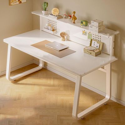 Modern 120 cm Home Office and Computer Desk with Bookshelf and Double Storage