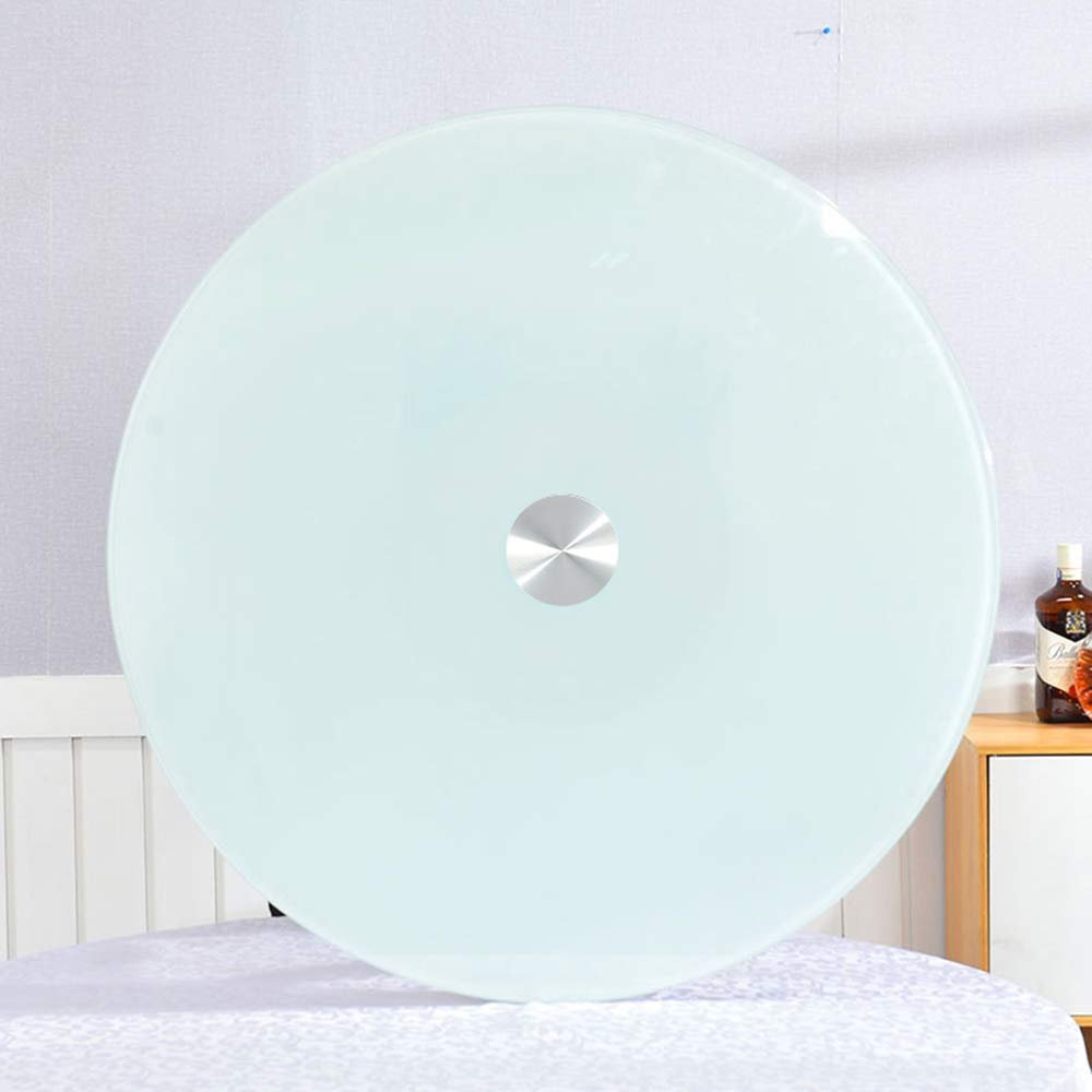 DETMOL 68/27-Inch Round Lazy Susan, Tempered Glass Serving Turntable
