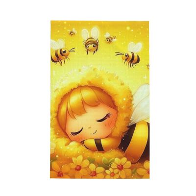 Bees Sleep Among Flowers Dish Towel, 66 x 40.6 cm