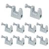 C-Clamps, Galvanized Carbon Steel, for Beam, Cable and Pipe Mounting, 2 cm Jaw Opening, 10-Pack view 1