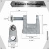 C-Clamps, Galvanized Carbon Steel, for Beam, Cable and Pipe Mounting, 2 cm Jaw Opening, 10-Pack view 3