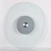 DETMOL 90 cm Tempered Glass Lazy Susan Serving Platter, Silver view 1