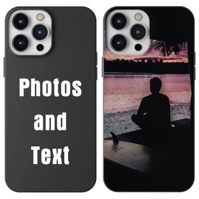 LQGBFCLK Personalized Phone Case with Photo and Text for iPhone 15