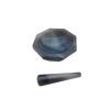 1 Pc Natural Agate Mortar with Pestle, 30–130 mm ID (4 cm) view 3