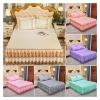 FOELANNE Embroidered Lace Bed Skirt, Soft Breathable Bedding Decor, Color 2, Pair of Pillowcases view 2
