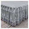 FOELANNE Embroidered Lace Bed Skirt, Soft Breathable Bedding Decor, Color 2, Pair of Pillowcases view 3