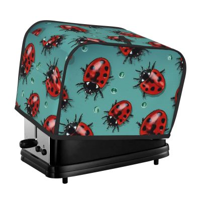 2-Slice Toaster Cover, Red Ladybugs, Dustproof, Splash-Resistant, Universal Fit