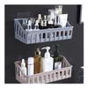 HIKOO DAILY Bathroom Storage Rack, Cosmetic Basket (Gray) view 3