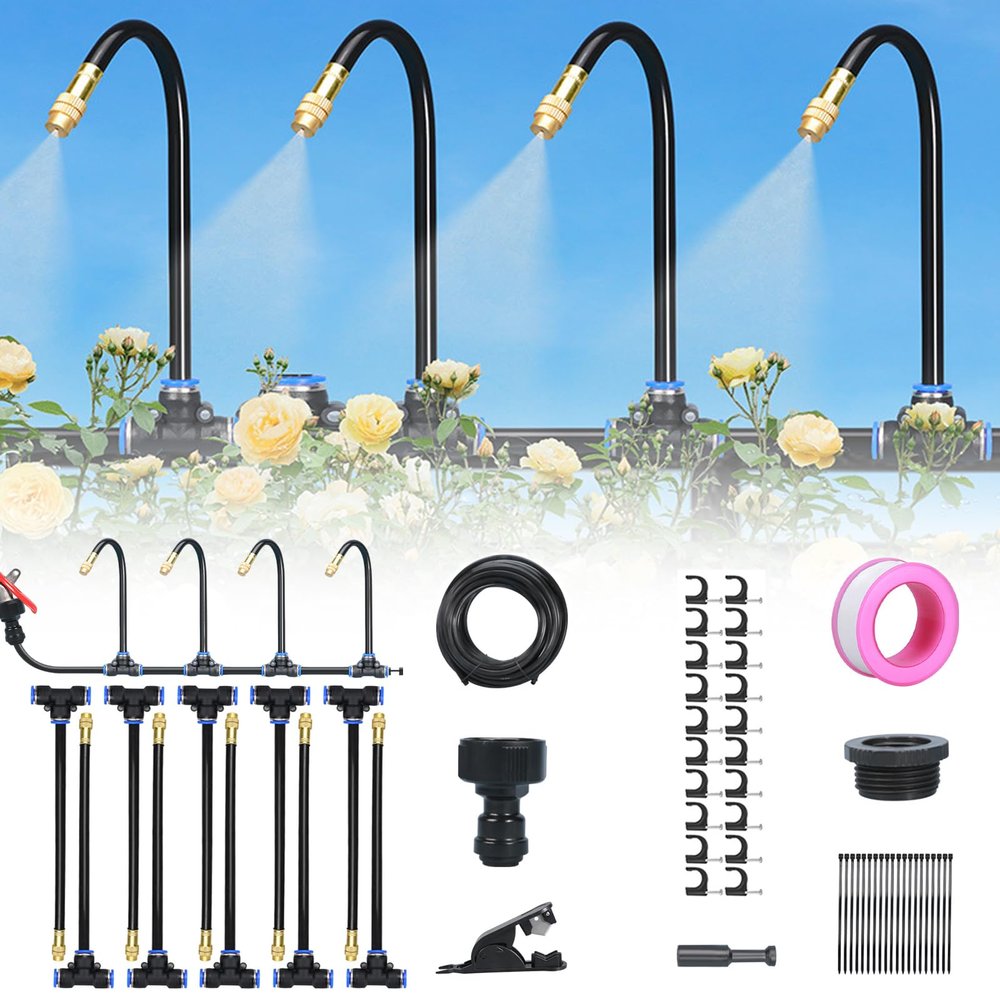 Automatic Irrigation System, 360° Adjustable Drip Irrigation Kit, 10 m
