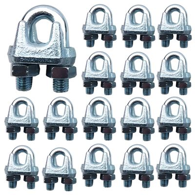 PYEUIFT 20-Pack 6 mm Stainless Steel Wire Rope Clips, M6