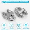 PYEUIFT 20-Pack 6 mm Stainless Steel Wire Rope Clips, M6 view 2