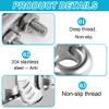 PYEUIFT 20-Pack 6 mm Stainless Steel Wire Rope Clips, M6 view 4