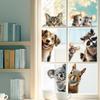 ANATTASOUL Squirrel, Dog and Cat Window Clings for Spring and Summer view 1